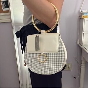 Whiting & Davis - White Purse, Interchangeable Straps